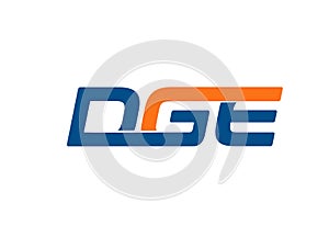 DGE letter logo design vector