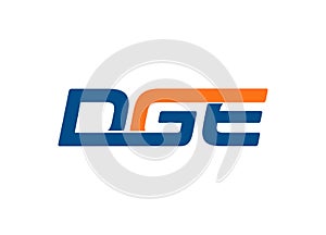 DGE letter logo design vector