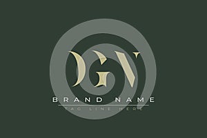 DGN abstract letter logo design