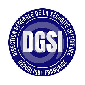 DGSI symbol icon called general directorate for internal security in french language