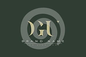 DGU abstract letter logo design