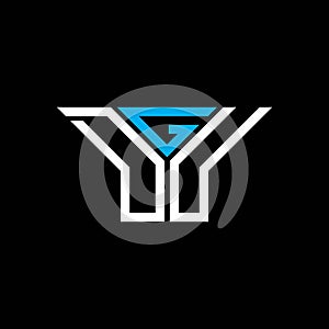 DGU letter logo creative design with vector graphic, DGU