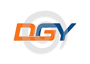 DGY letter logo design vector photo