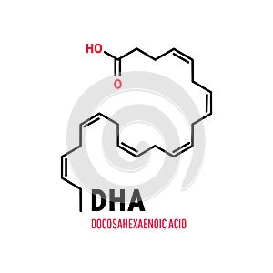 DHA, Docosahexaenoic Acid an essential polyunsaturated fatty acid of the Omega-3 class.