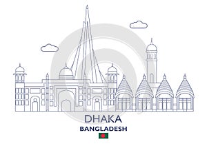 Dhaka City Skyline, Bangladesh