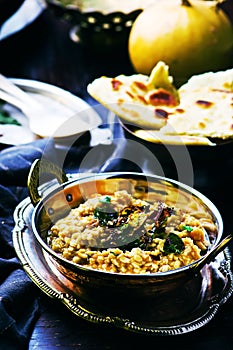 Dhal with pumpkin. Indian cuisine