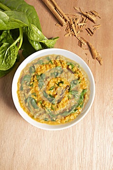 Dhal and spinach curry Sri Lankan recipe style