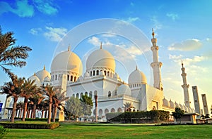 Sheikh zayed mosque, abu dhabi, uae, middle east photo