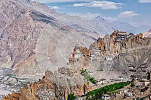 Dhankar gompa Buddhist monastery in Himalayas