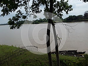 dhansiri river at dhansiripara gaon in golaghat assam