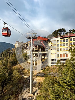 The Dharamsala Skyway is 1.8 km long ropeway between Mcleodganj and Dharamshala