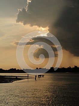 Dharla River silhouette Bangladesh