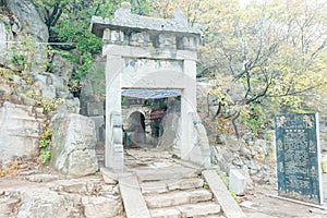 Dharma Cave at Shaolin Temple. a famous historic site in Dengfeng, Henan, China.