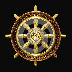 Dharma golden buddhism symbol photo