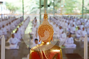 Dharma practice of Buddhists in temples