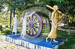 Dharma puzzle statue