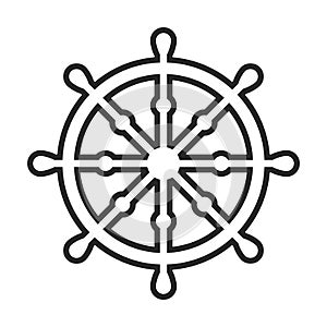 Dharma wheel, Buddhism icon