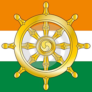 Dharma wheel, religious symbol of India