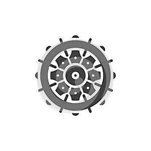 Dharma wheel vector icon