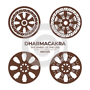 Dharmacakra or dhammachak is the wheel of the law in buddhism. Traditional style in Thailand.