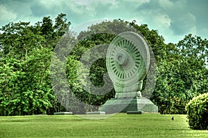 Dharmacakra, on the lawn