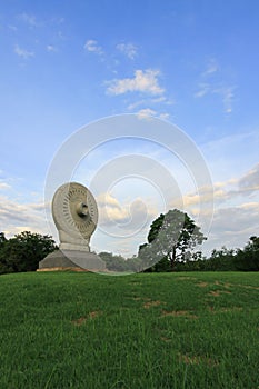 Dharmacakra or the wheel of doctrine at Phutthamonthon,Nakhon Pathom Province ,Thailand.