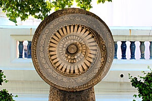 Dharmachakra-the wheel of dhamma in thai temple