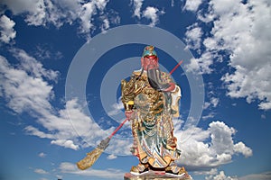 Dharmapala (protector of dharma), Buddhist temple in Beijing, China.