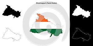 Dharmapuri outline map