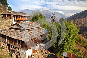 Dhaulagiri, Gorepani village, Nepal Himalayas mountains