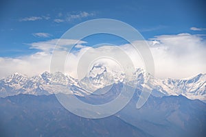 Dhaulagiri mountain landscape in Nepal