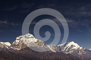 Vrchol během na hora v nepál 