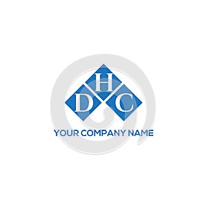 DHC letter logo design on WHITE background. DHC creative initials letter logo concept.