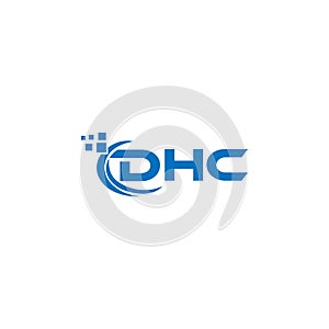 DHC letter logo design on white background. DHC creative initials letter logo concept. DHC letter design