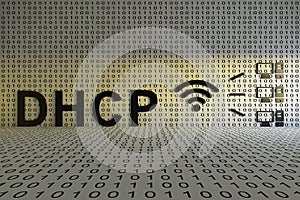 DHCP concept text sunlight 3D