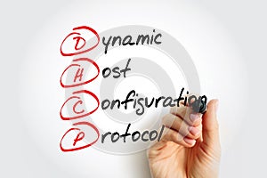 DHCP - Dynamic Host Configuration Protocol is a network management protocol used on Internet Protocol networks for automatically
