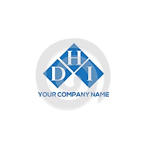 DHI letter logo design on WHITE background. DHI creative initials letter logo concept.