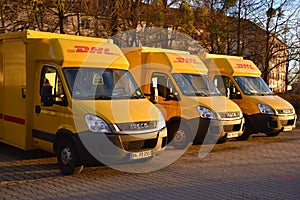 DHL delivery vans