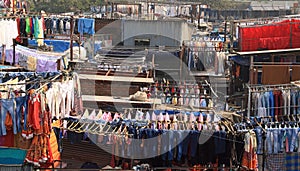 Dhobi Ghat - rows of washing