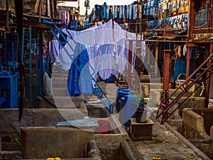 Dhobi Ghat is a well known open air laundromat in Mumbai