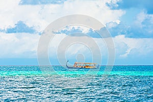 Dhoni boat in the ocean