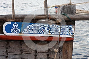 Dhow approaching Lamu, Kenya.