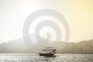 Dhow boat near the Musandam