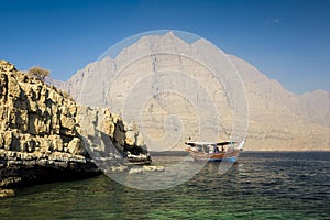 Dhow boat near the Musandam