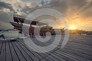 DHOW BOAT AT WAKRA BEACH