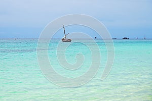 Dhow boat. Zanzibar, Tanzania, Africa