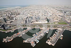 Dhow Port & Cityscape Of Old Dubai