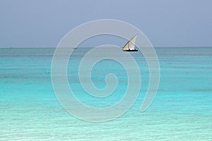 Dhow boat. Zanzibar, Tanzania, Africa