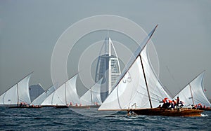Dhow Sailing To Burj Al Arab