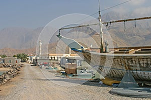 A Dhow at Shaâ€™am in the UAE